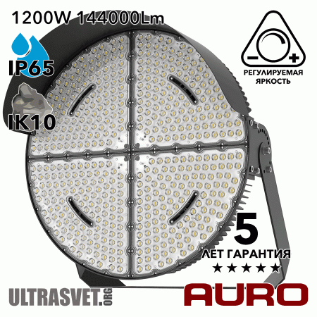 Мощный светодиодный прожектор AURO-PRO-FL-Q1-1200