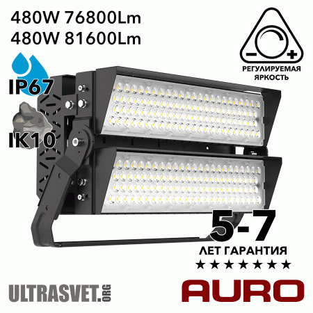 Cветодиодный суперпрожектор AURO-PRO-FL-G3-480