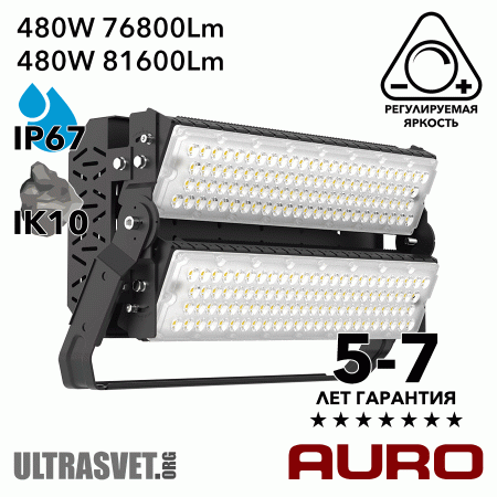 Cветодиодный суперпрожектор AURO-PRO-FL-G3-480