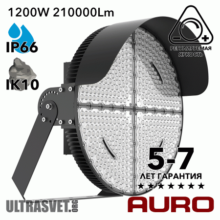 Мощный светодиодный прожектор AURO-PRO-FL-Q2-1200