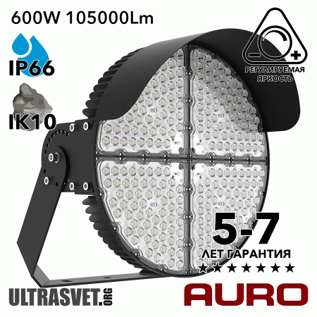 Мощный светодиодный прожектор AURO-PRO-FL-Q2-600